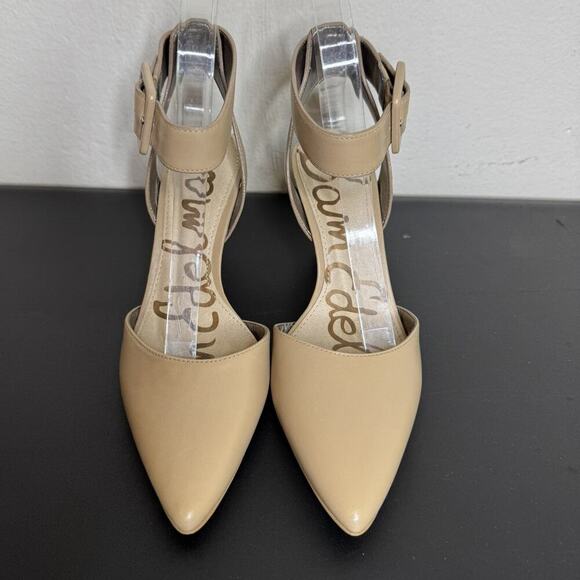Sam Edelman "Okala" Nude Ankle-Strap Pointed Toe Heels, Size 5.5 - Picture 5 of 8